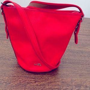 Neon Pink Coach Crossbody Bag